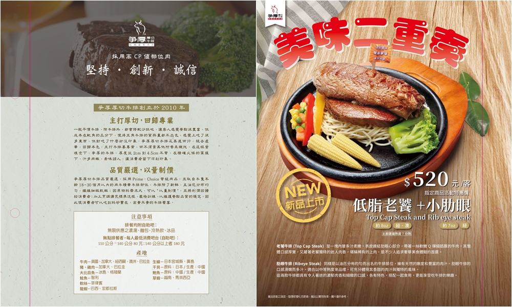 桃園蘆竹｜爭厚厚切牛排南崁五福店．厚度超有誠意的原塊排餐，自助吧主食、例湯到霜淇淋無限供應！ @Panda's paradise