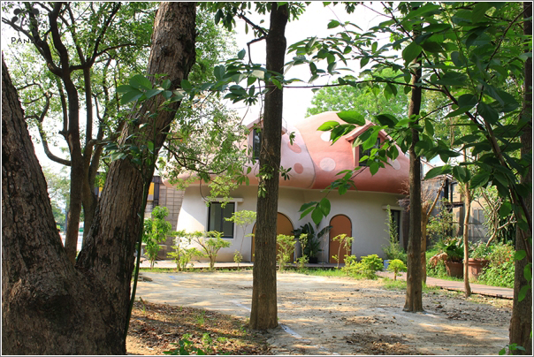 新竹竹東｜竹東之心‧竹東火車站旅遊服務中心出現童話故事般粉色蘑菇屋(菇菇屋) @Panda&#039;s paradise